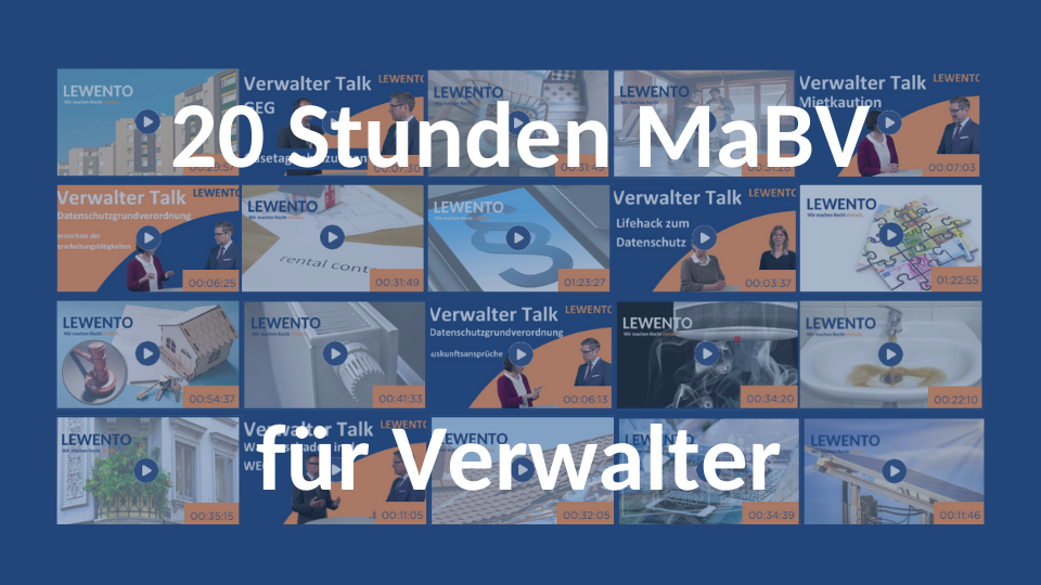 20 Stunden MaBV Immobilienverwalter bis 31.12.2024