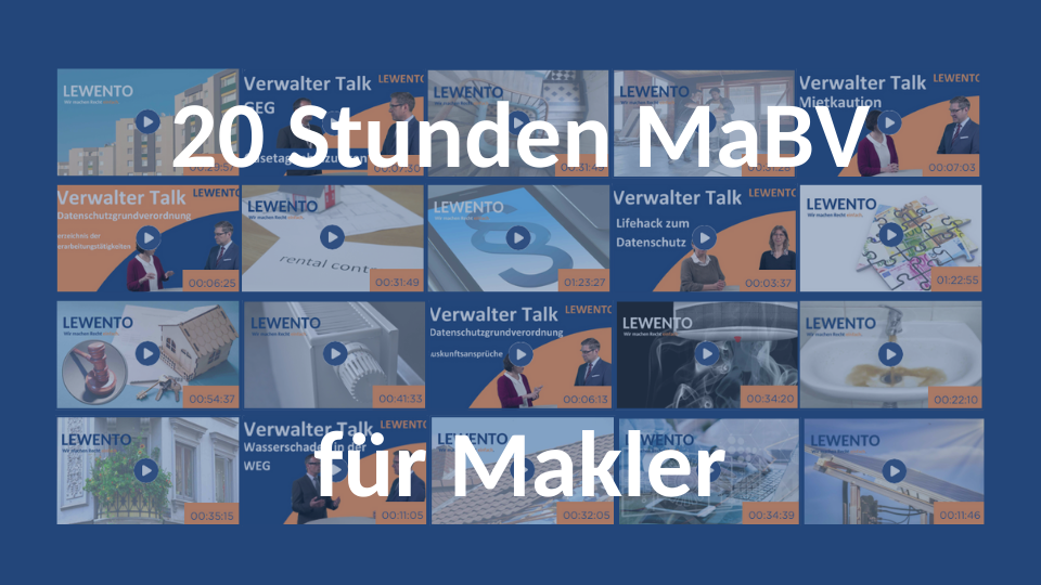 20 Stunden MaBV Immobilienmakler bis 31.12.2024